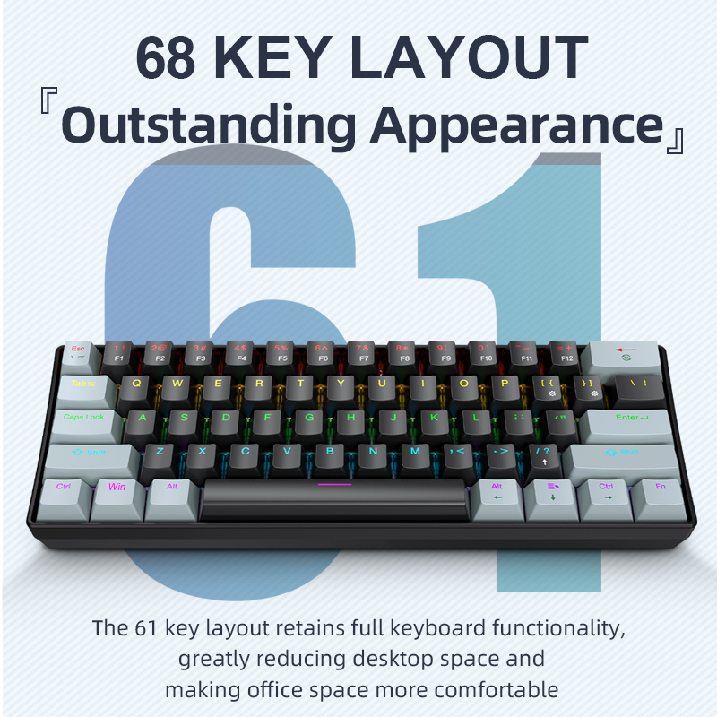 Gaming Keyboard And Mouse For Xbox - APAYADO K61 Mini teclado mecânico, com