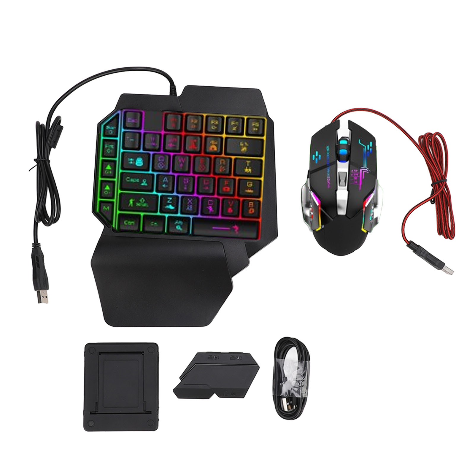 Gaming Keyboard Mouse Combo - Conjunto de Conversor de Teclado e