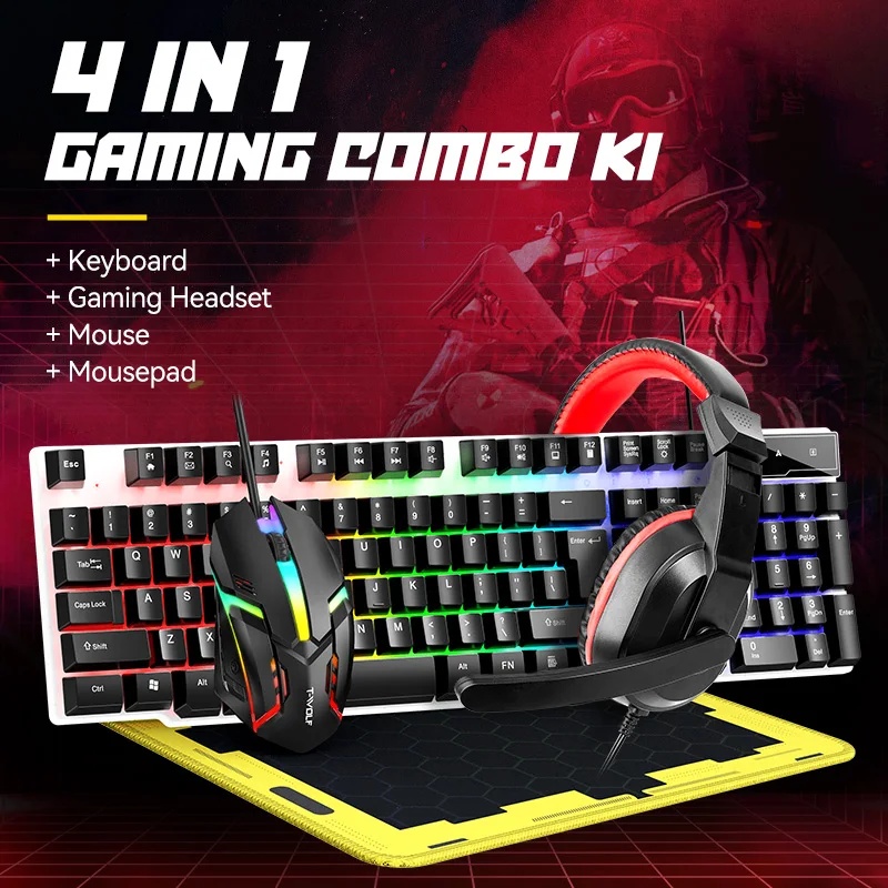 Gaming Keyboard Mouse Combo - NOVO Conjunto de Teclado e Mouse