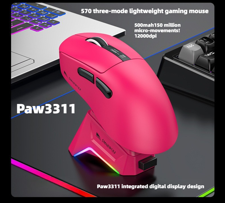 Gaming Keyboard 1 Hand - Mouse Gamer Sem Fio Bluetooth RS7,