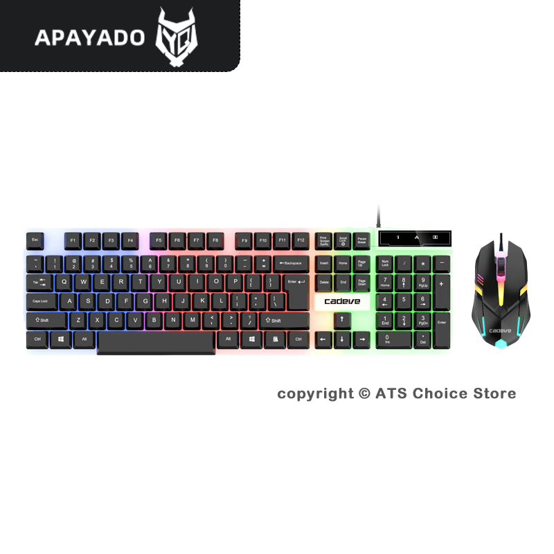 Gaming Keyboard Mouse Combo - APAYADO LDK9122 Combo de teclado e
