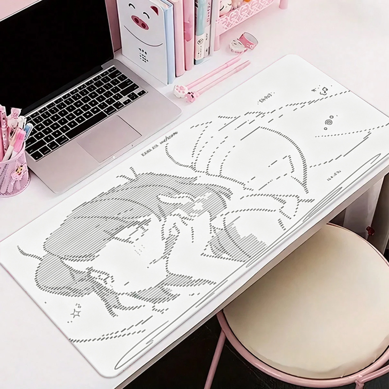 Gaming Keyboard Nearby - 1Pç Mouse Pad de Couro Anime