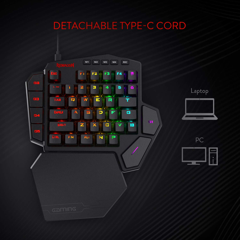 Redragon K585 DITI Teclado mec - Gaming Keyboard 1 Hand avaliação e preço