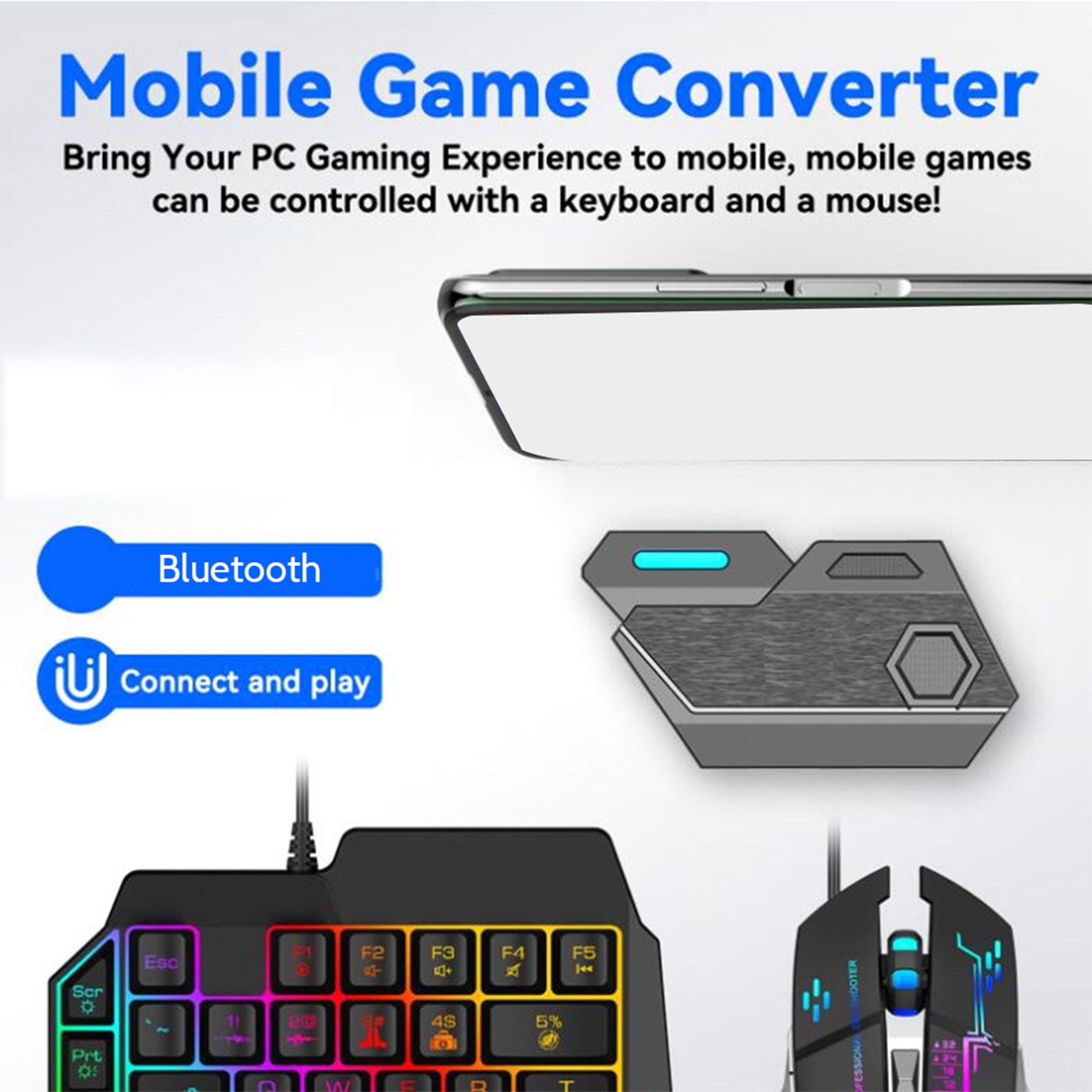 Onnl gamepad móvel pubg contro - Gaming Keyboard And Mouse Converter For Mobile avaliação e preço