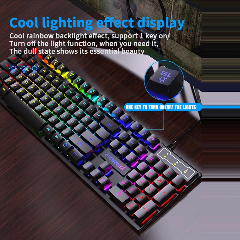 Teclado Mecânico com 104 Tecla - Gaming Keyboard And Mouse For Xbox avaliação e preço