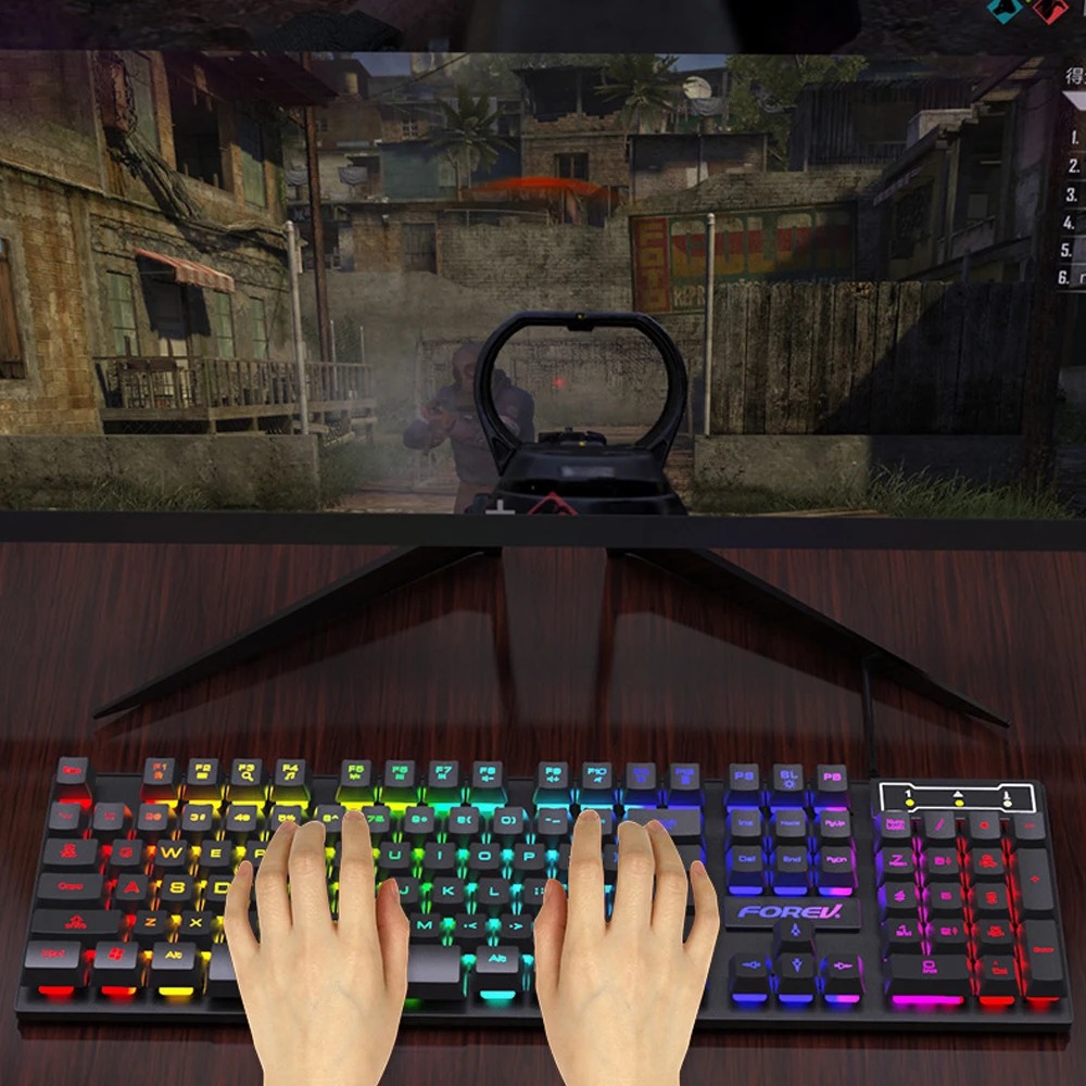 Teclado Mecânico com 104 Tecla - Gaming Keyboard And Mouse For Xbox avaliação e preço