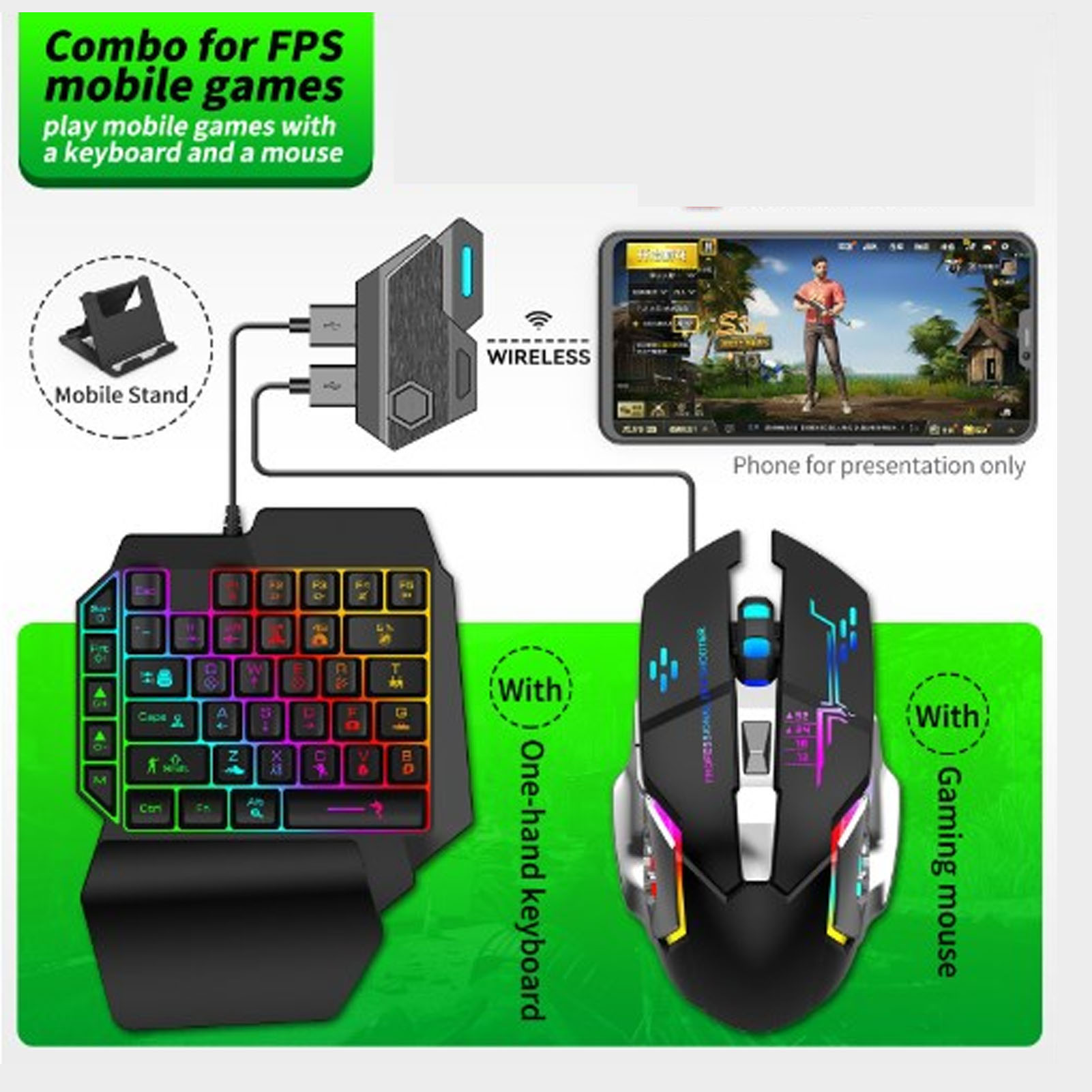 Conjunto de Conversor de Tecla - Gaming Keyboard Mouse Combo avaliação e preço