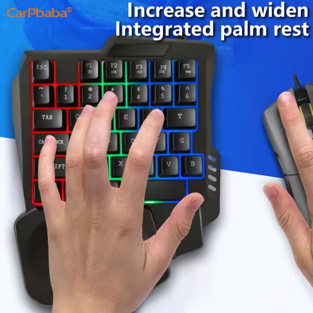 Kit de jogos USB para uma mão, - Gaming Keyboard 1 Hand avaliação e preço