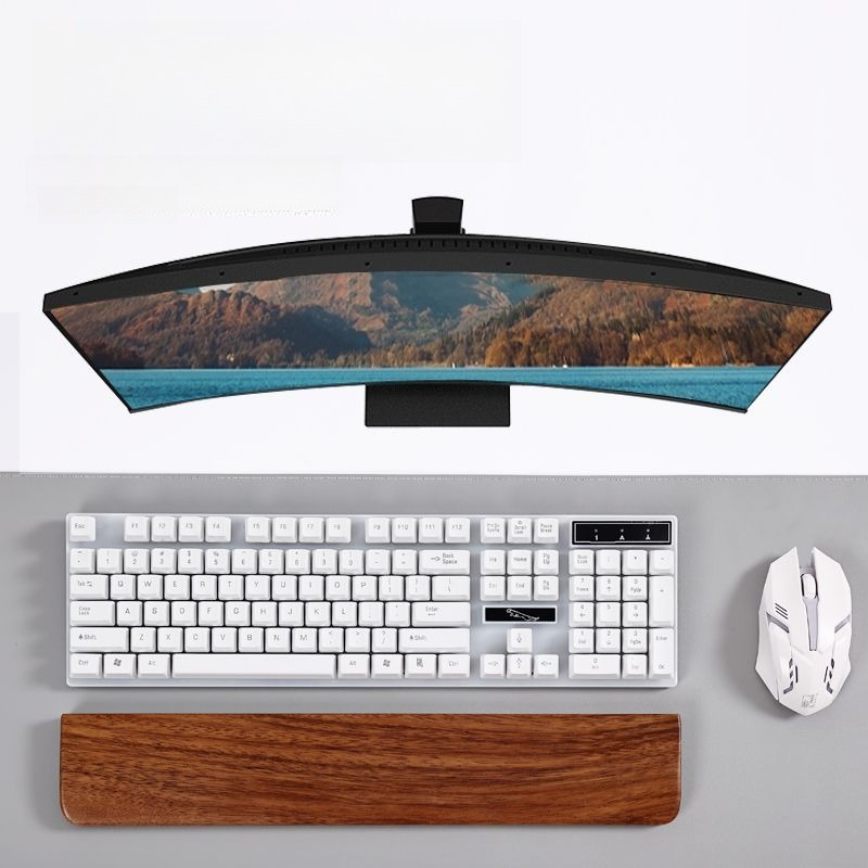 Teclado de madeira maciça desc - Gaming Keyboard Mouse Combo avaliação e preço