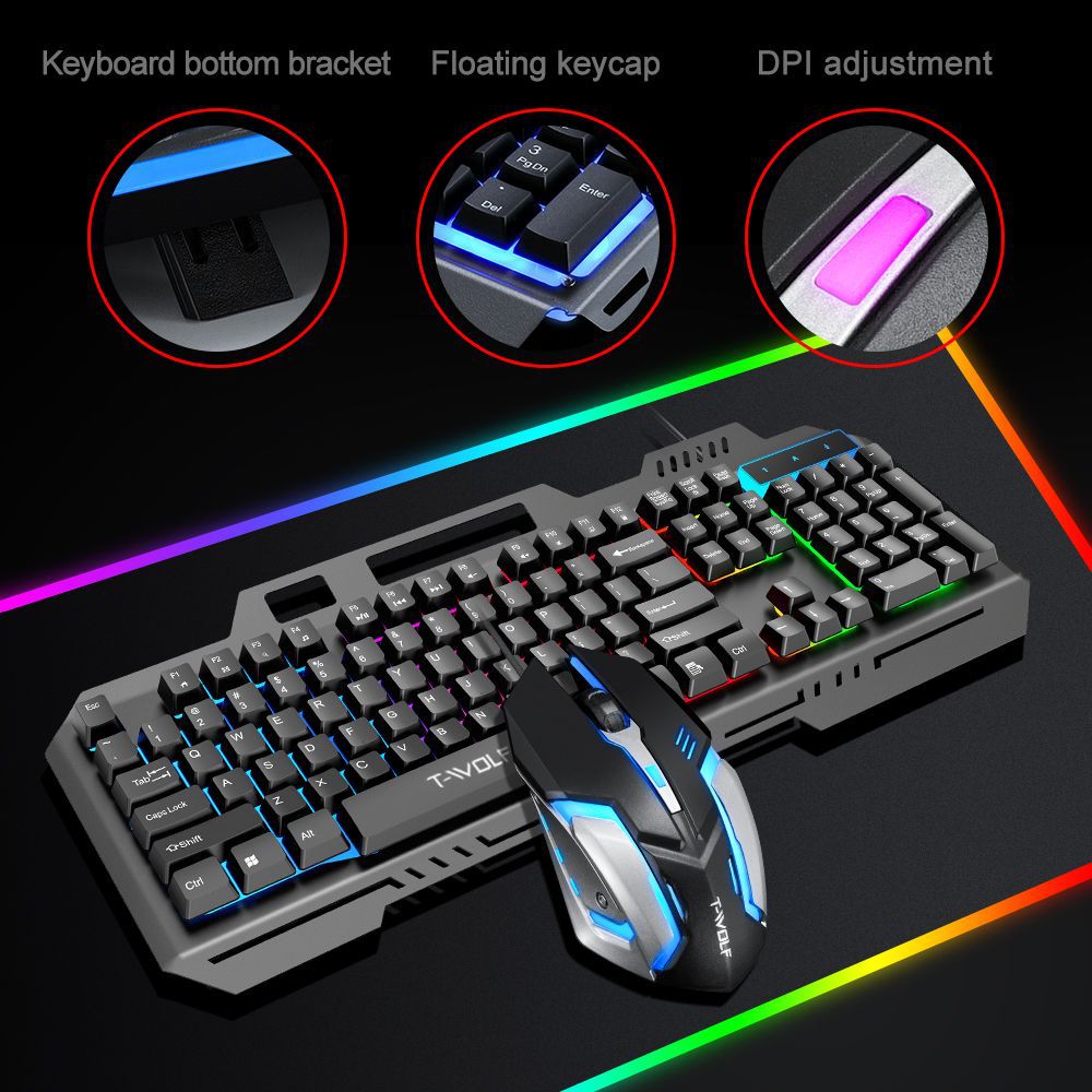 T WOLF TF600 Teclado para jogo - Gaming Keyboard Mouse Combo avaliação e preço